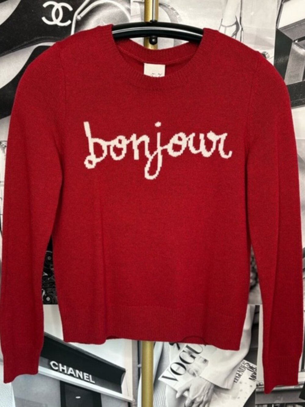 Cinq à Sept Bonjour Crewneck Sweater, NWT
